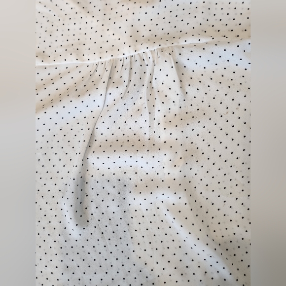Philosophy White and Black Polkadot Short Sleeve Blouse - Picture 9 of 10